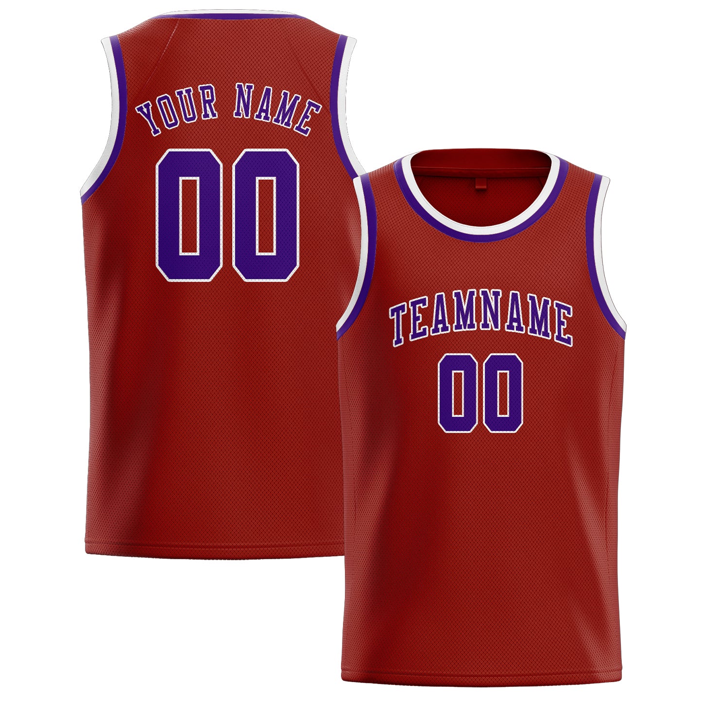 Benutzerdefiniertes Professionelles Korallenrot Lila Basketballtrikot
