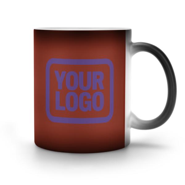 Tazza magica personalizzata color corallo rosso e lavanda