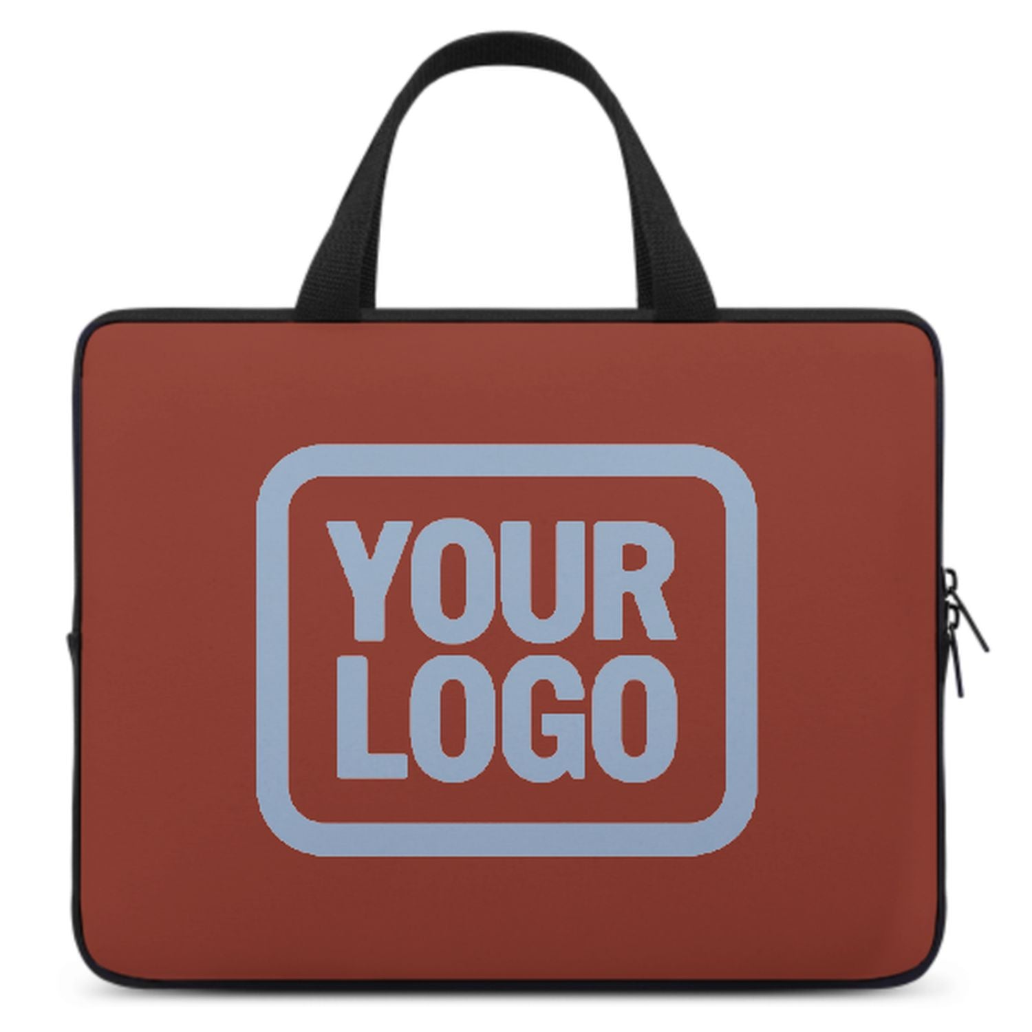 Borsa per laptop personalizzata color corallo rosso azzurro