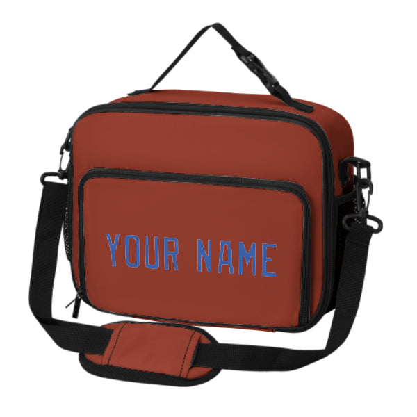 Maßgeschneidertes Korallenrot Sky Blue Lunch-Tasche