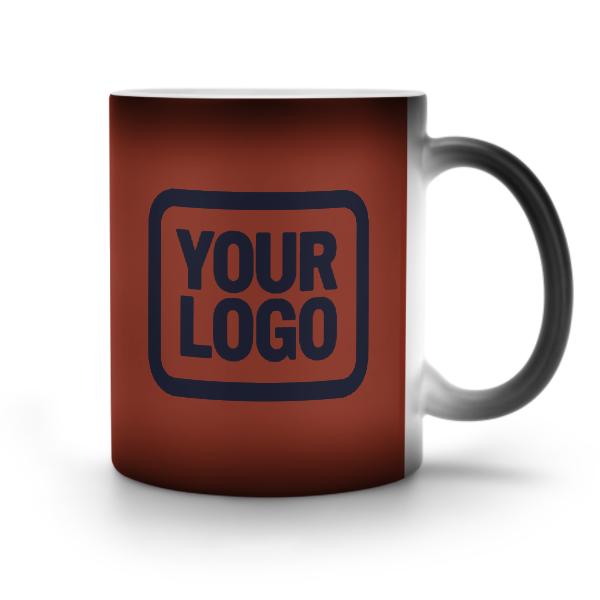 Tazza magica personalizzata in acciaio rosso corallo blu