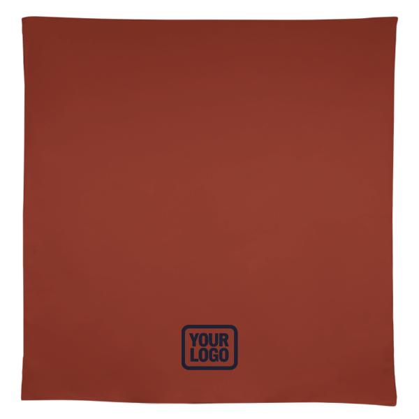 Tovaglia quadrata personalizzata color corallo rosso azzurro