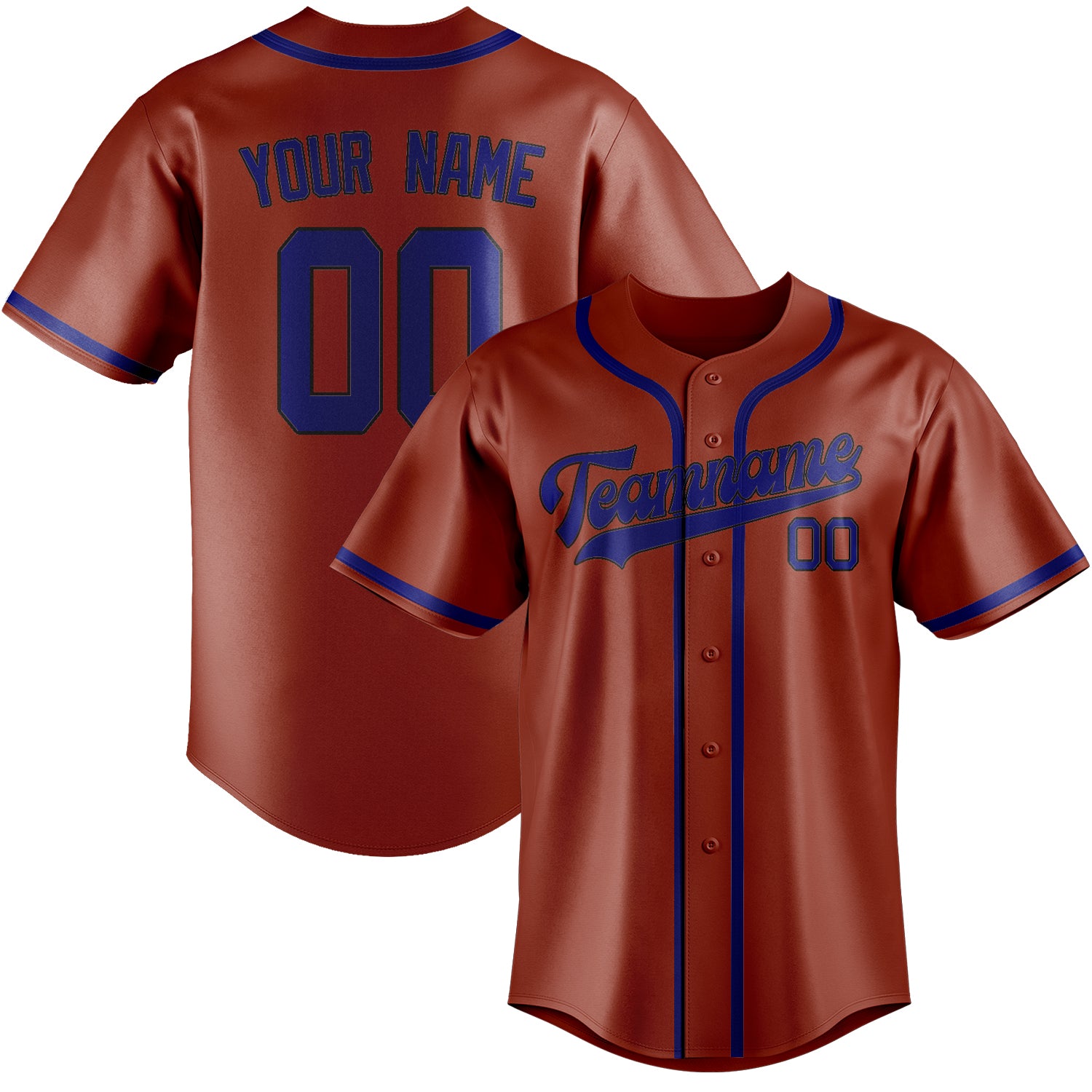 Benutzerdefiniertes Professionelles Korallenrot Himmelblau Baseballtrikot