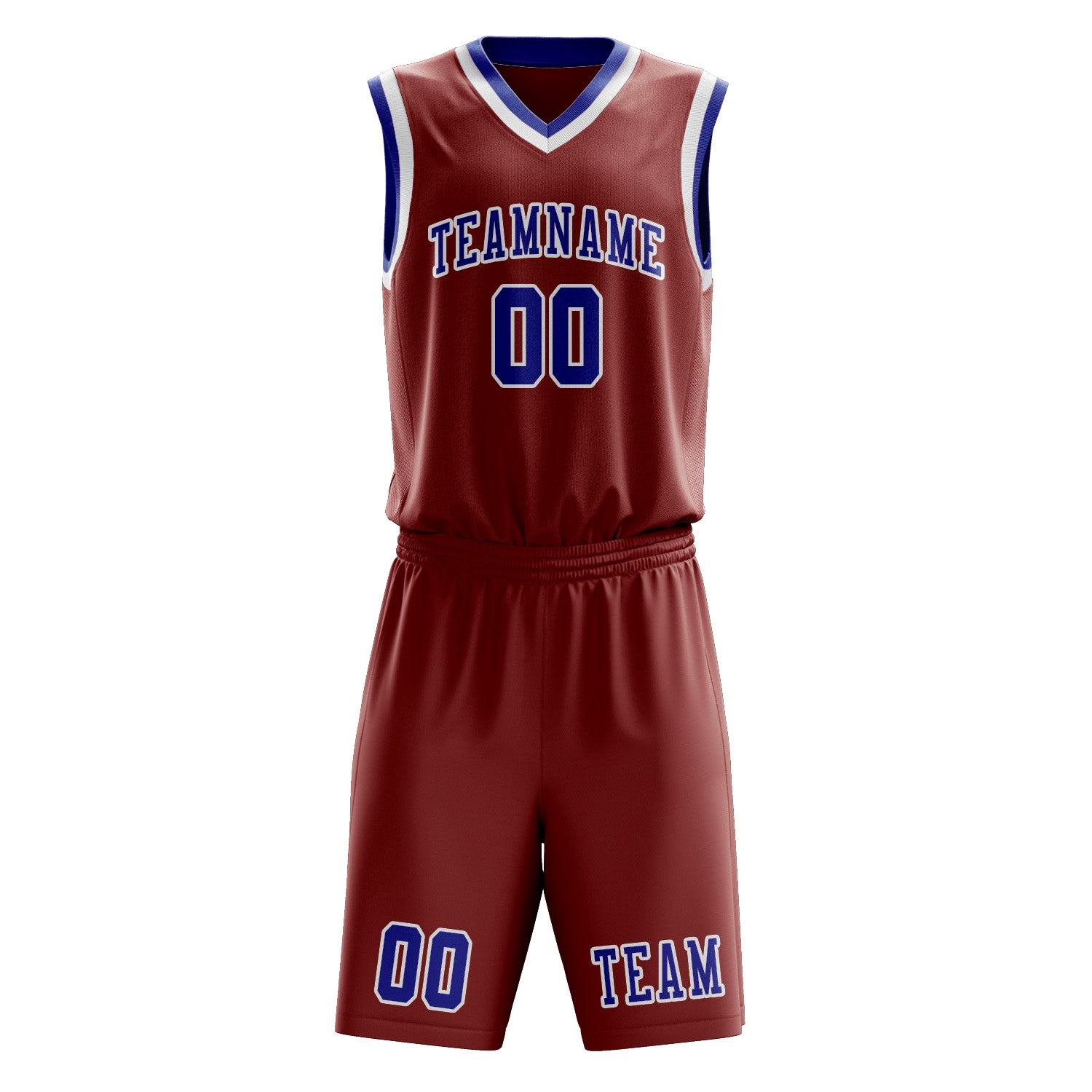 Benutzerdefiniertes Professionelles Korallenrot Himmelblau Basketballtrikot-Set