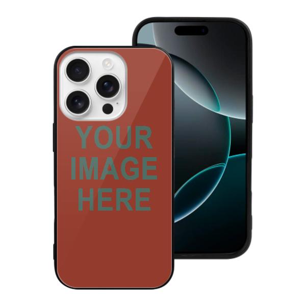 Custodia per telefono personalizzata color corallo rosso e verde acqua
