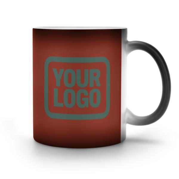 Tazza magica personalizzata color corallo rosso e verde acqua