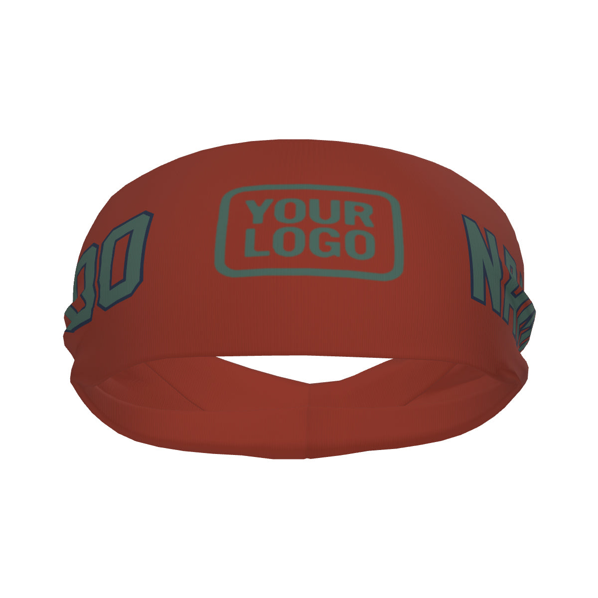 Maßgeschneidertes Korallenrot Blaugrün Sport Stirnband