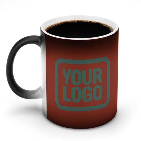 Tazza magica personalizzata color corallo rosso e verde acqua