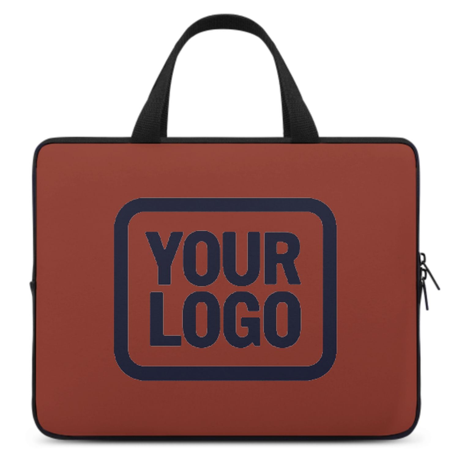 Borsa per laptop personalizzata color corallo rosso navy