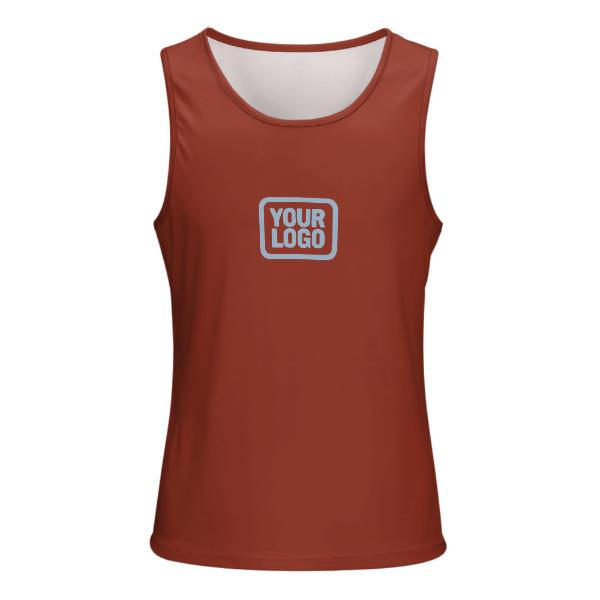 Maßgeschneidertes Korallenrot Hellblau Herren Tanktop