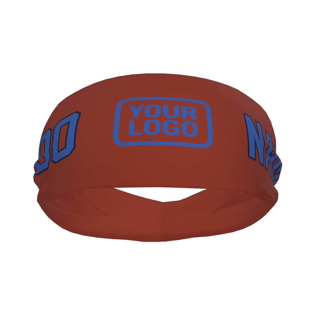 Maßgeschneidertes Korallenrot Himmelblau Sport Stirnband