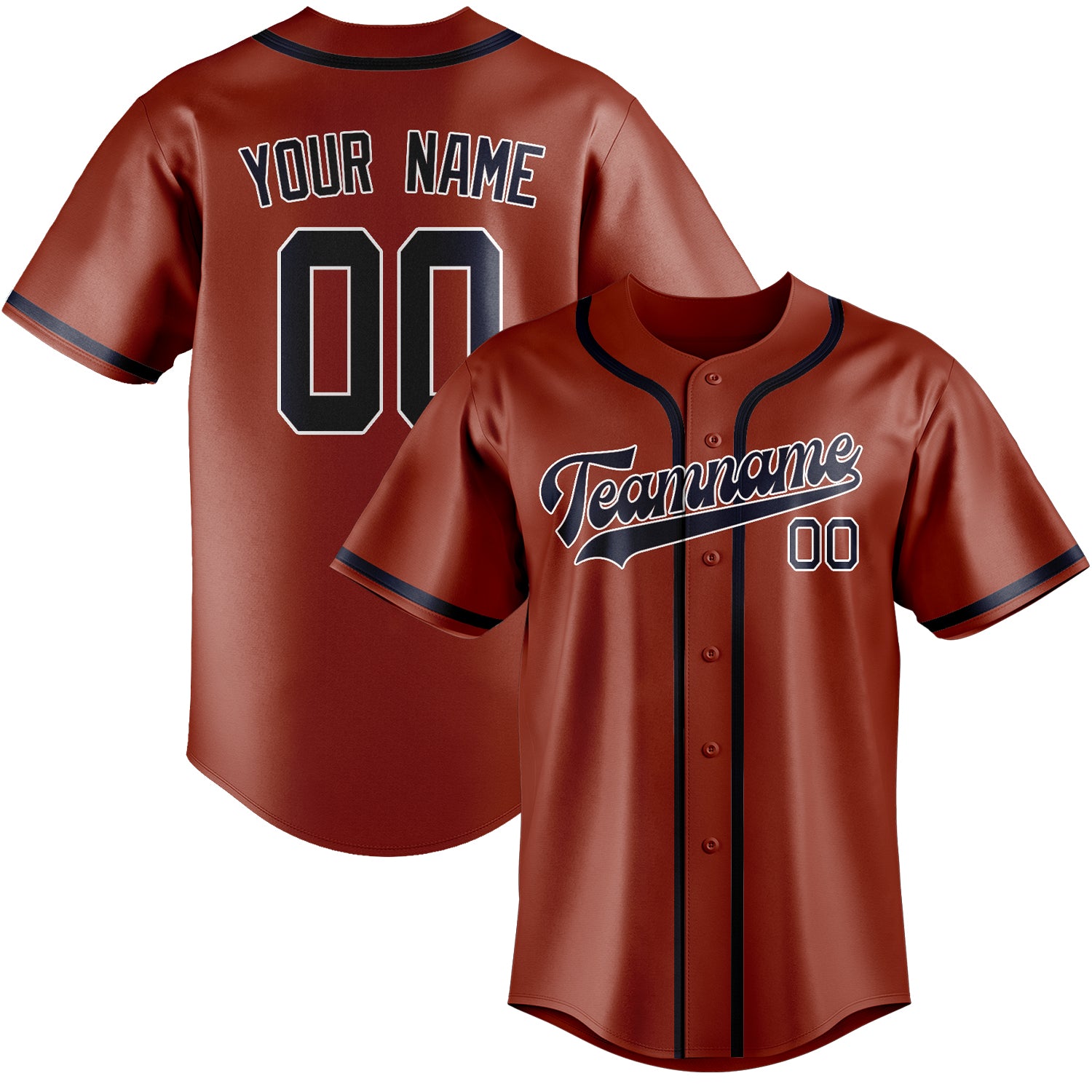 Benutzerdefiniertes Professionelles Korallenrot Stahlblau Baseballtrikot