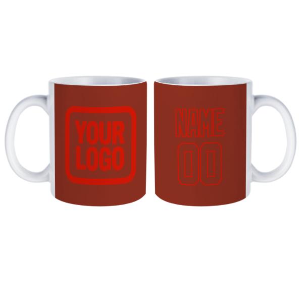Tazza personalizzata color corallo rosso