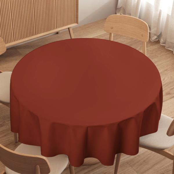 Maßgeschneidertes Korallenrot Korallenrot Runde Tischdecke