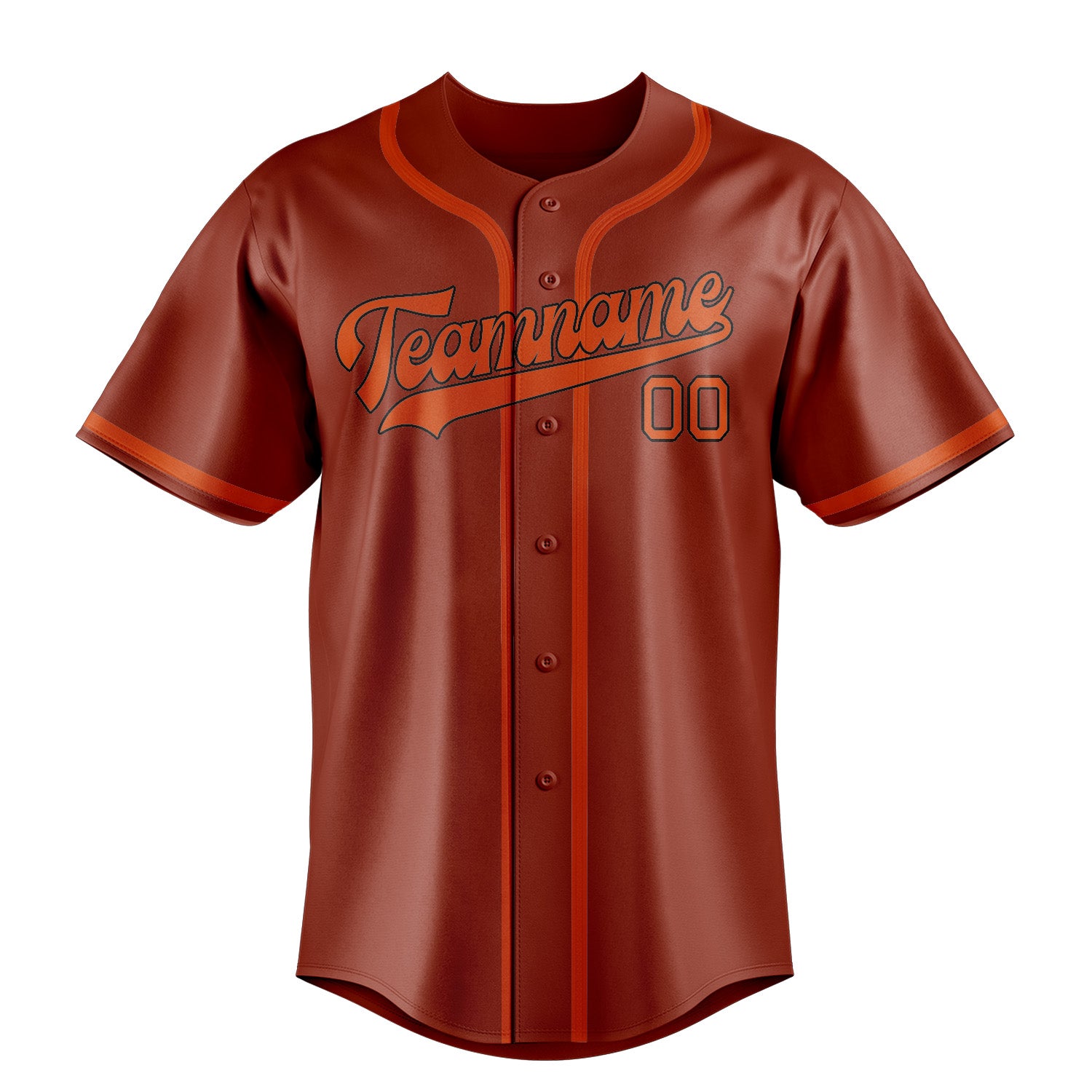 Benutzerdefiniertes Professionelles Korallenrot Orangerot Baseballtrikot