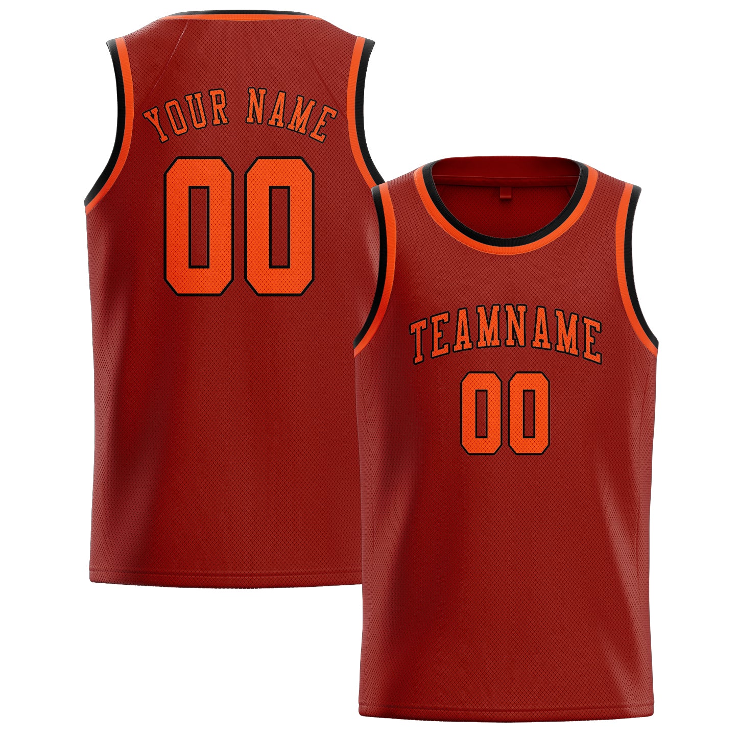 Benutzerdefiniertes Professionelles Korallenrot Orangerot Basketballtrikot