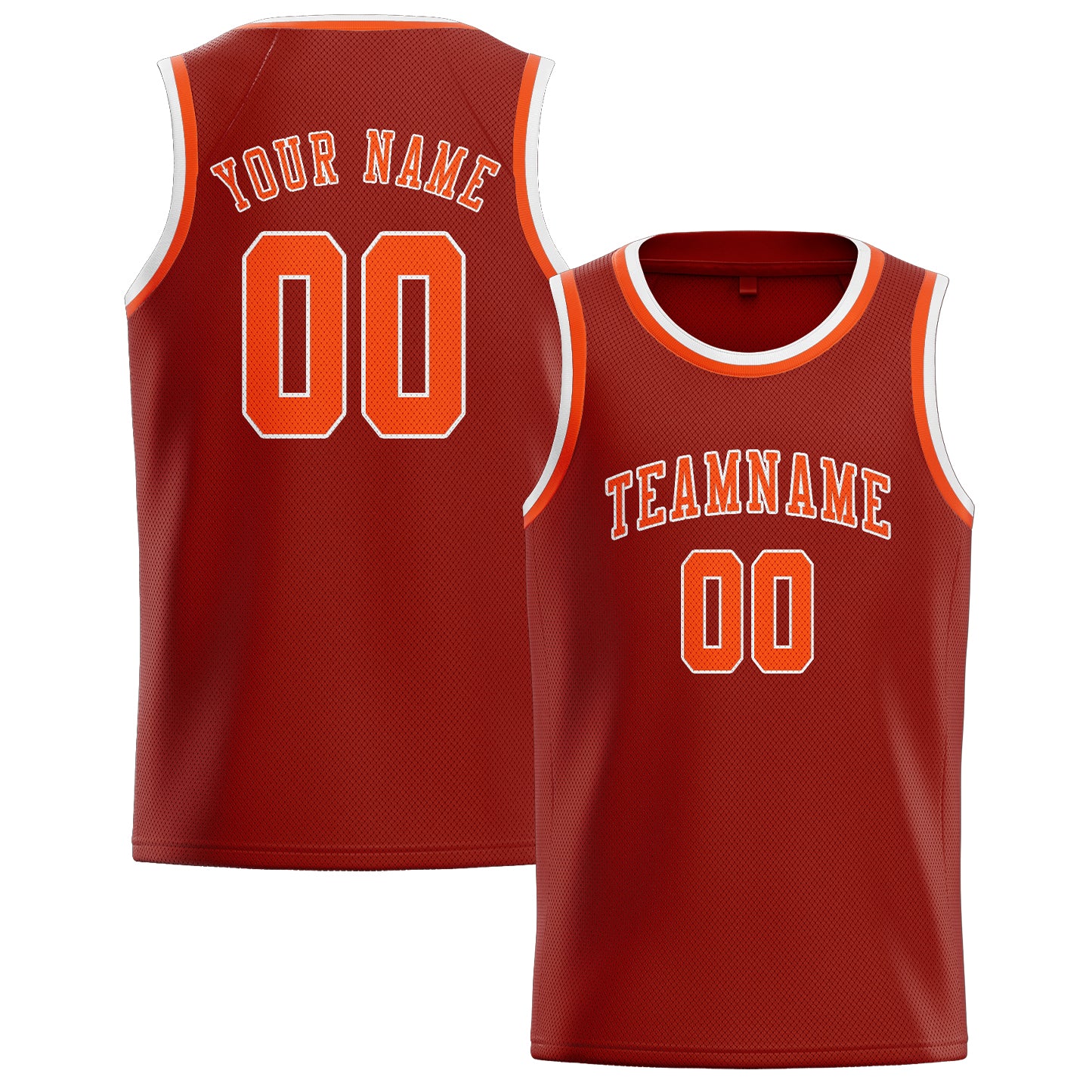 Benutzerdefiniertes Professionelles Korallenrot Orangerot Basketballtrikot