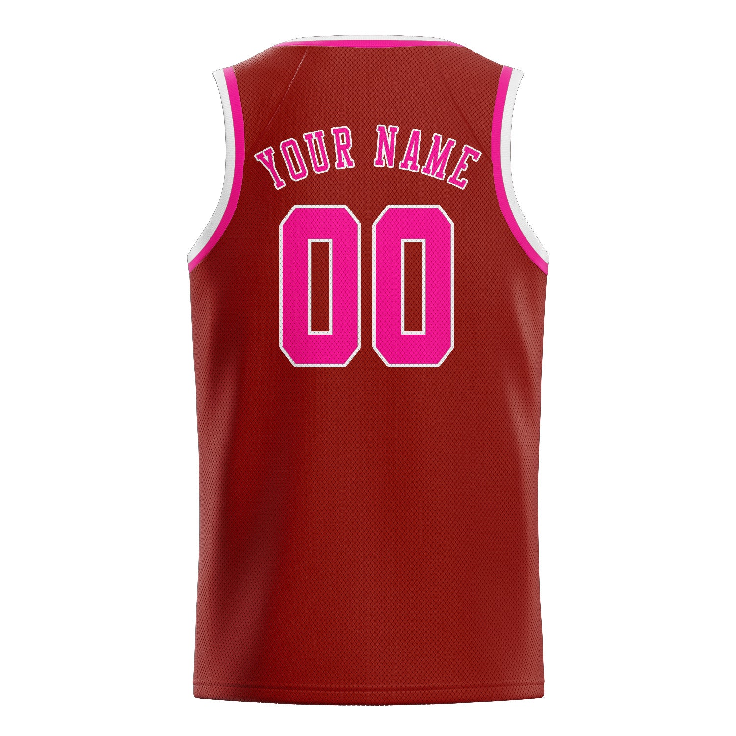 Benutzerdefiniertes Professionelles Korallenrot Rosarot Basketballtrikot