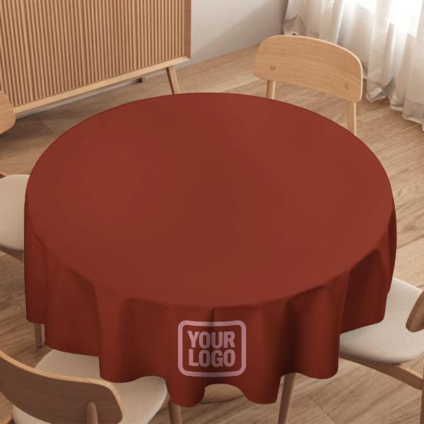 Maßgeschneidertes Korallenrot Rosa Runde Tischdecke