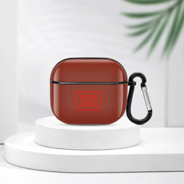 Maßgeschneidertes Korallenrot Orangerot AirPods-Hülle (3. Generation)