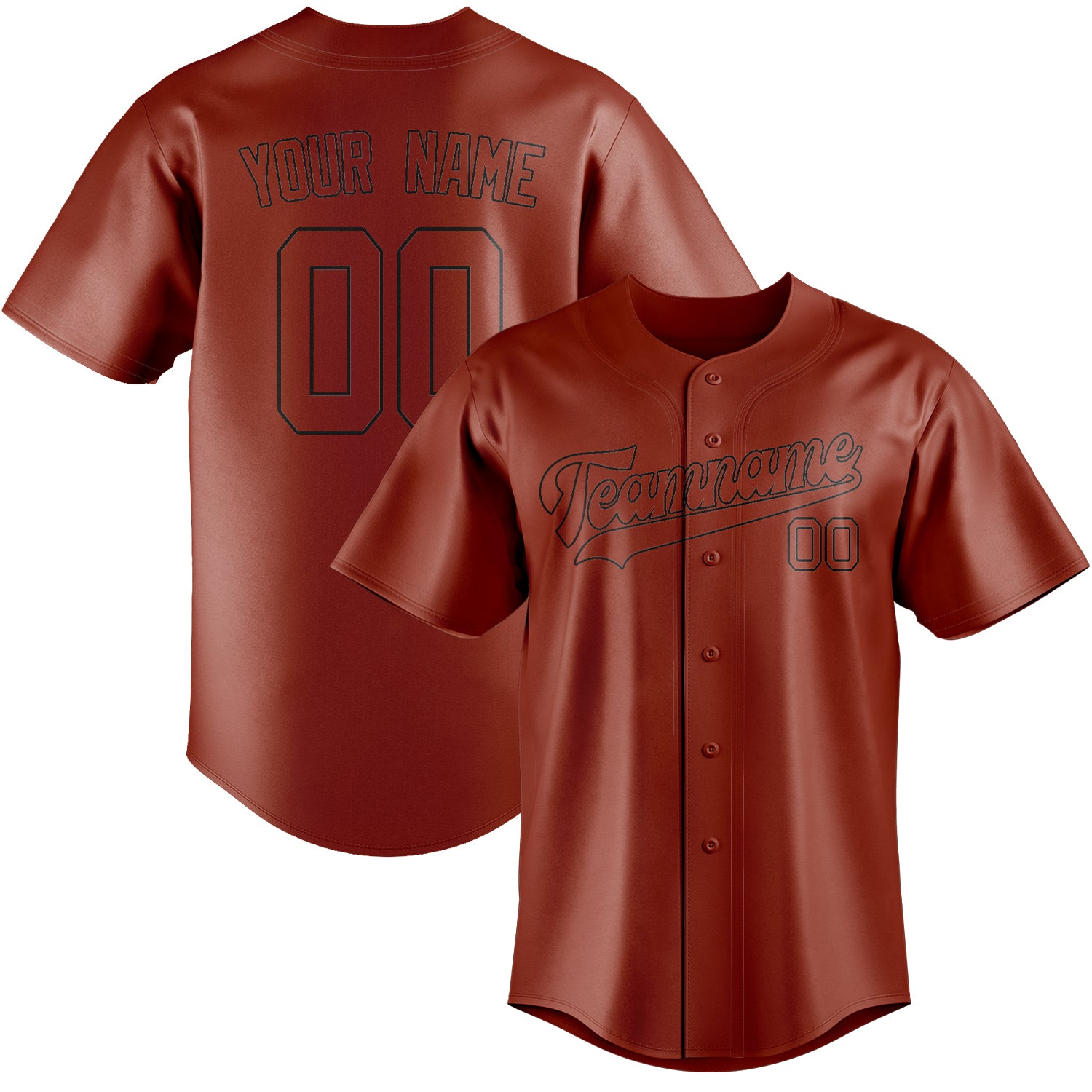 Benutzerdefiniertes Professionelles Korallenrot Schwarz Baseballtrikot