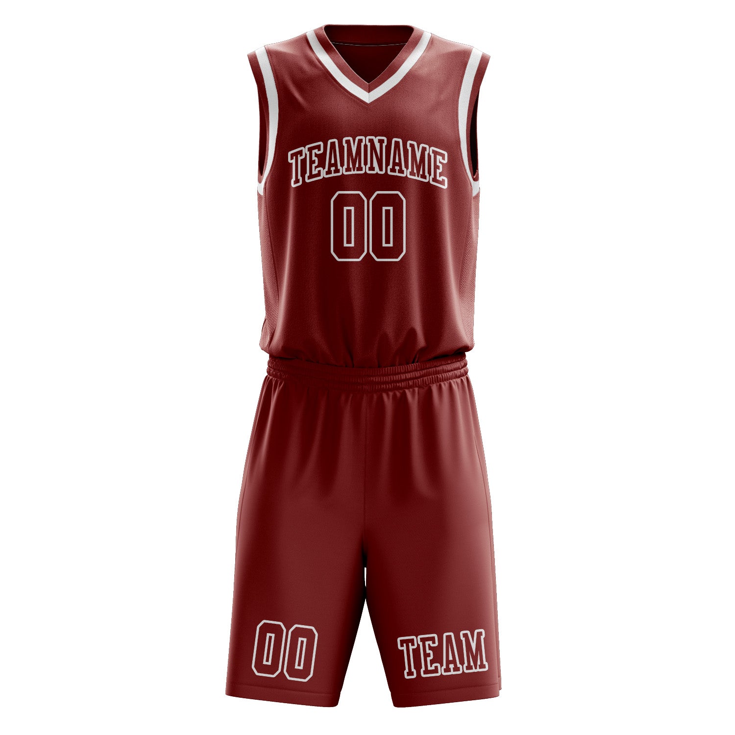 Benutzerdefiniertes Professionelles Korallenrot Weiß Basketballtrikot-Set