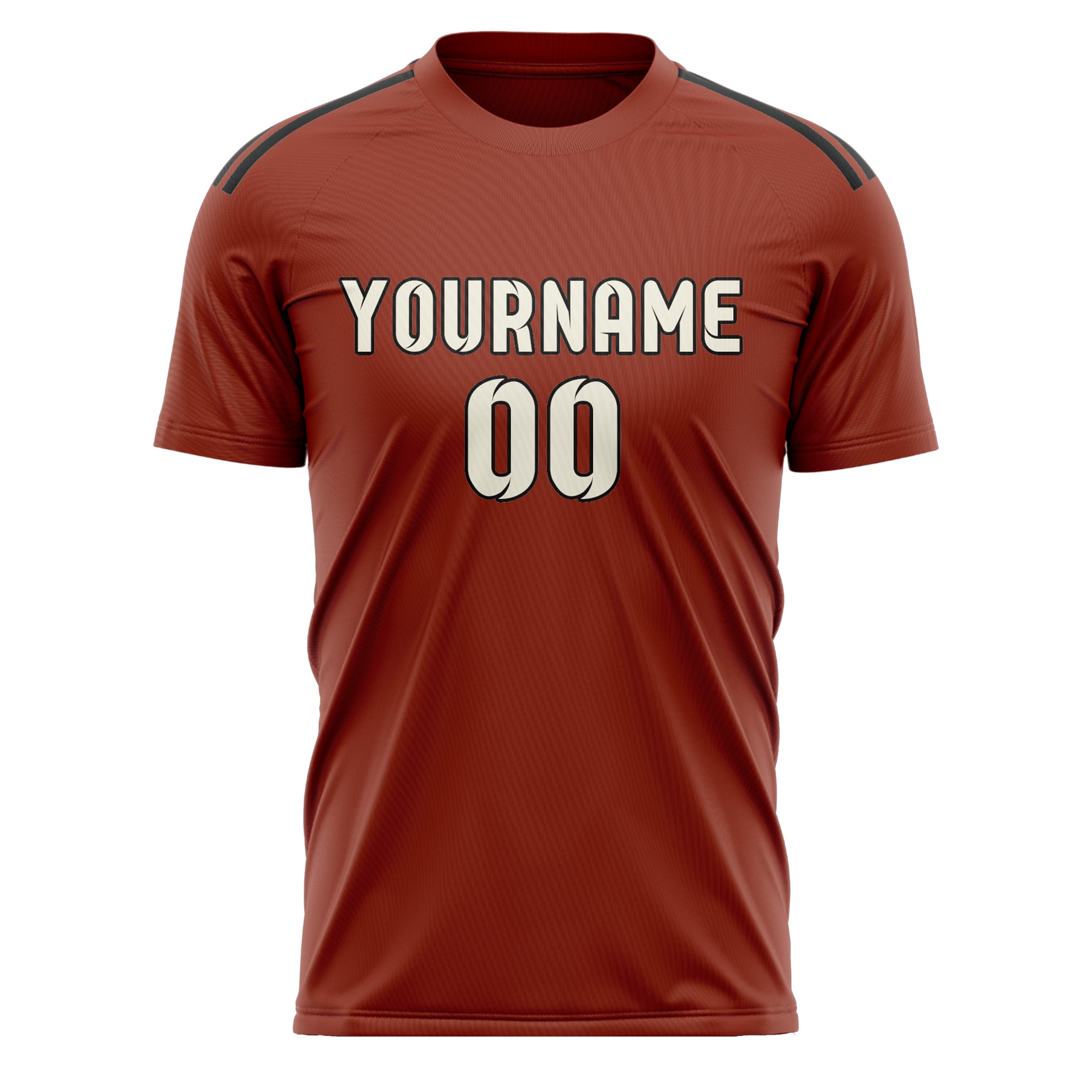 Benutzerdefiniertes Professionelles Korallenrot Beige Fußballtrikot