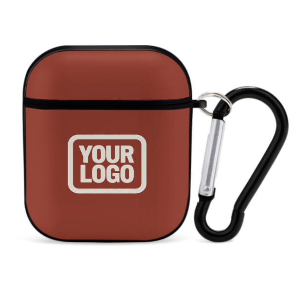 Maßgeschneidertes Korallenrot Beige AirPods-Hülle