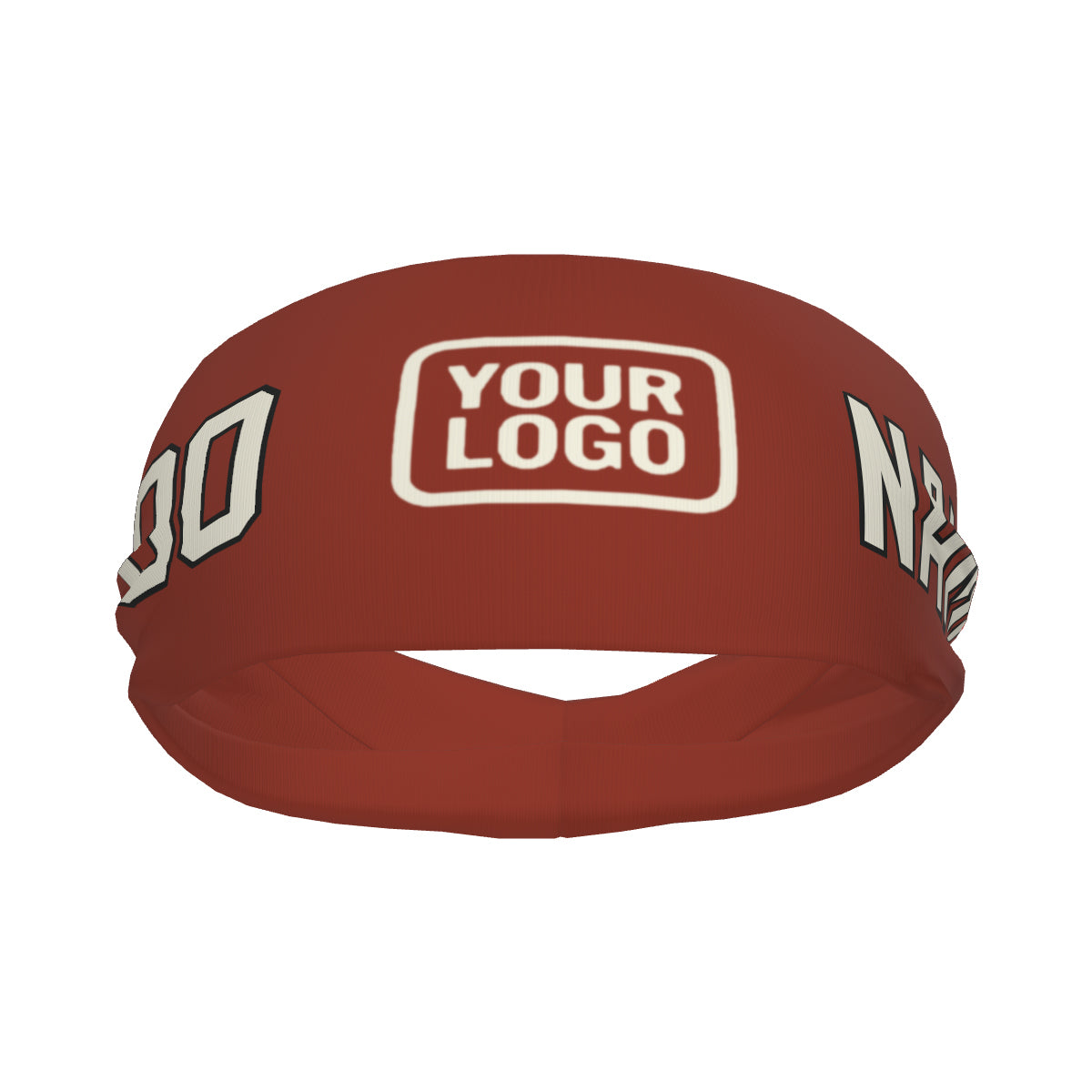 Maßgeschneidertes Korallenrot Beige Sport Stirnband