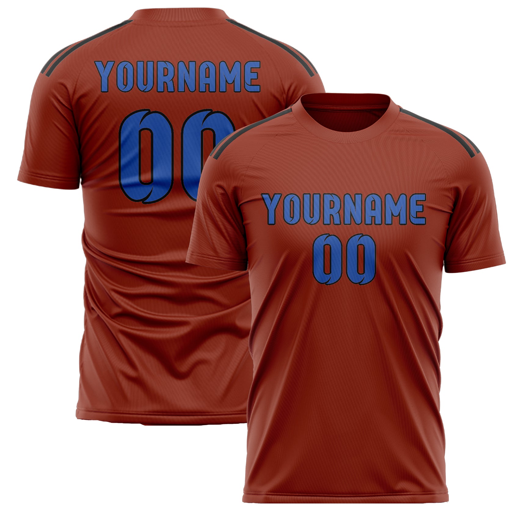 Benutzerdefiniertes Professionelles Korallenrot Himmelblau Fußballtrikot
