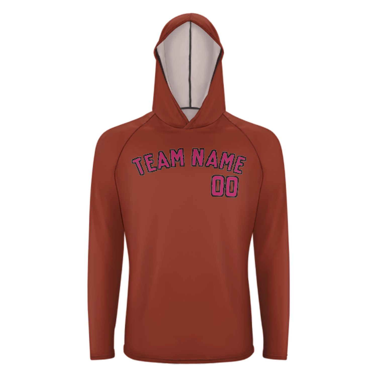 Maßgeschneidertes Korallenrot Rosarot UV-Hoodie