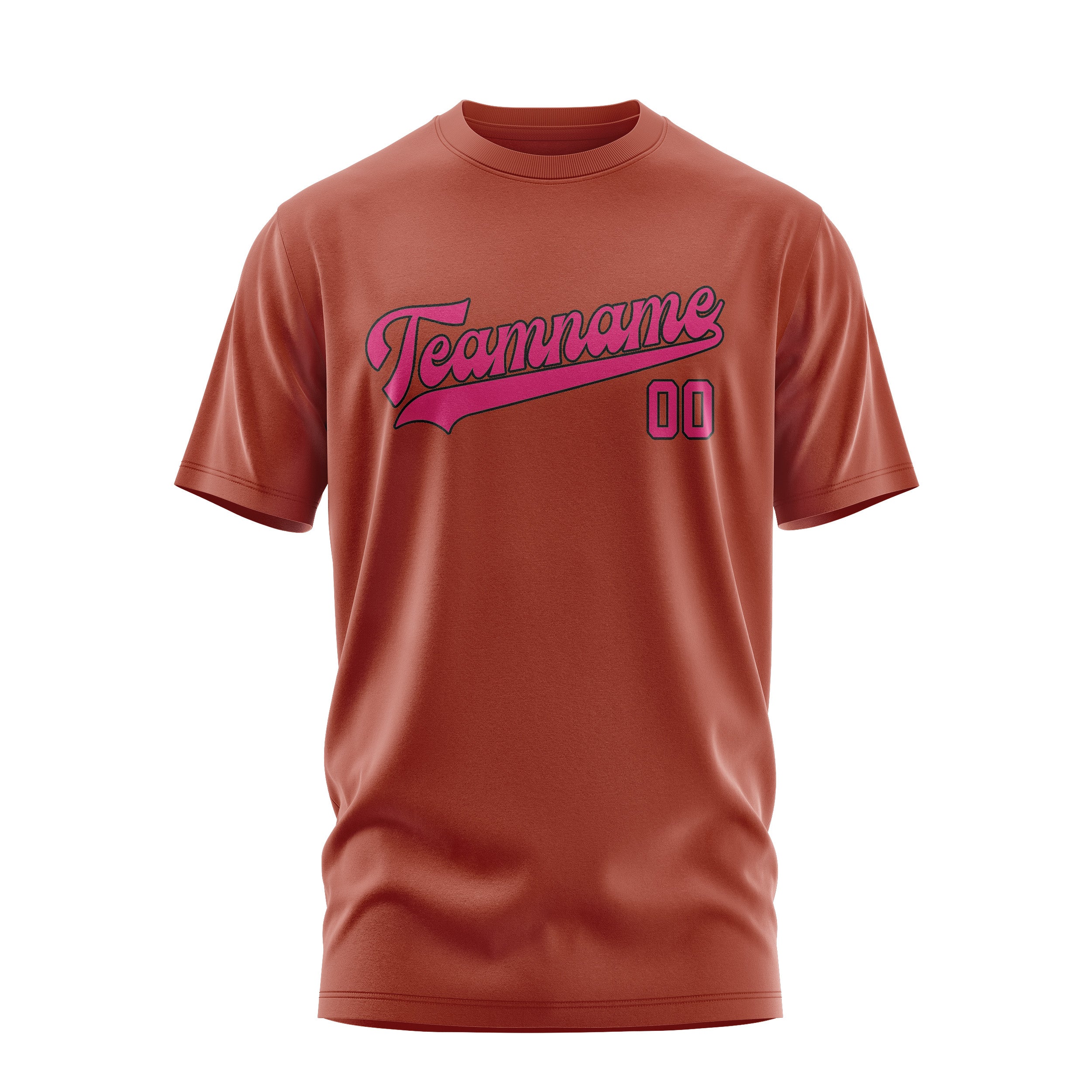 Maßgeschneidertes Korallenrot Rosarot T-Shirt