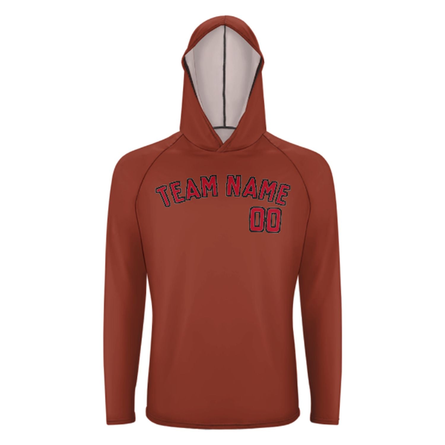 Maßgeschneidertes Korallenrot Rot UV-Hoodie