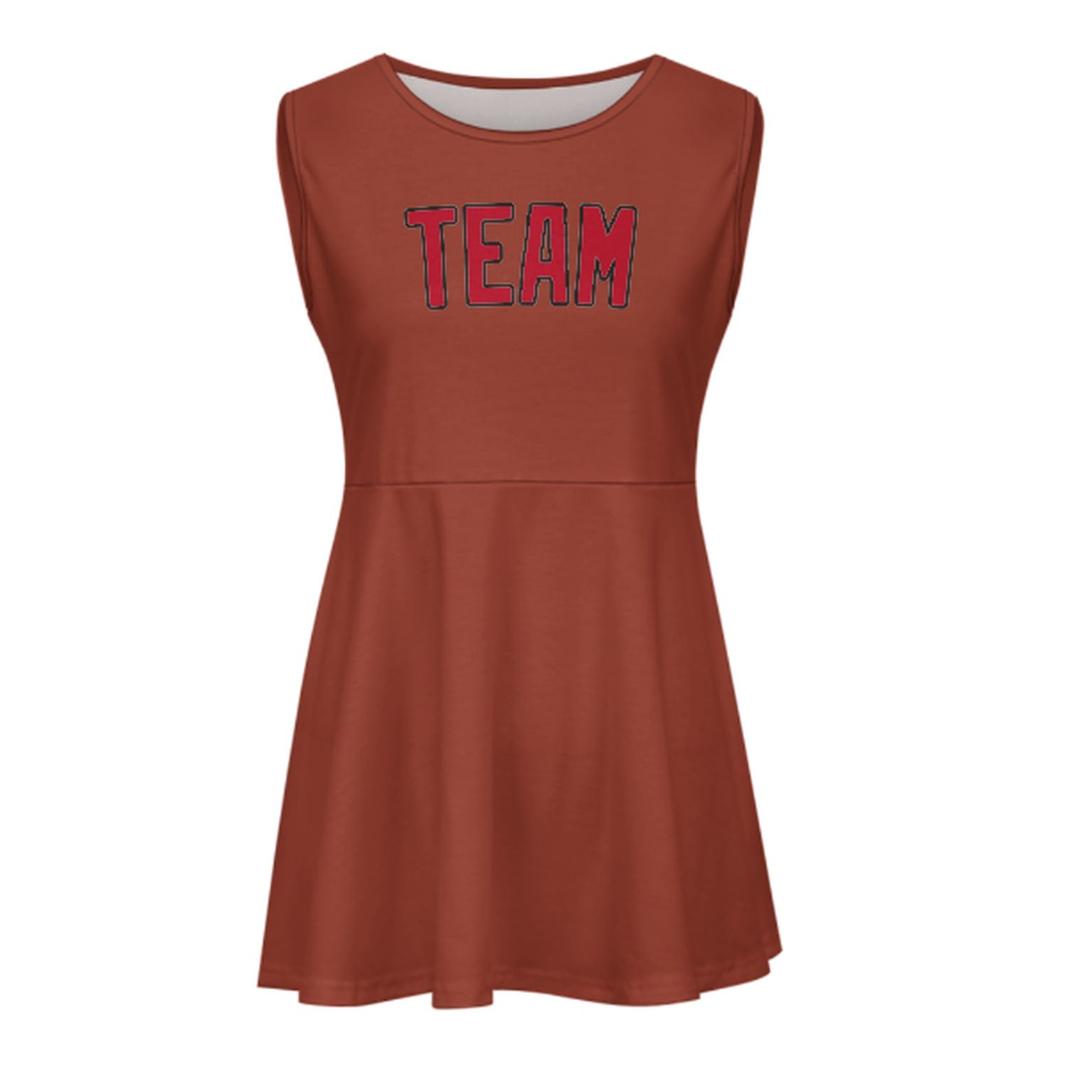 Maßgeschneidertes Korallenrot Rot Cheerleader-Kleid