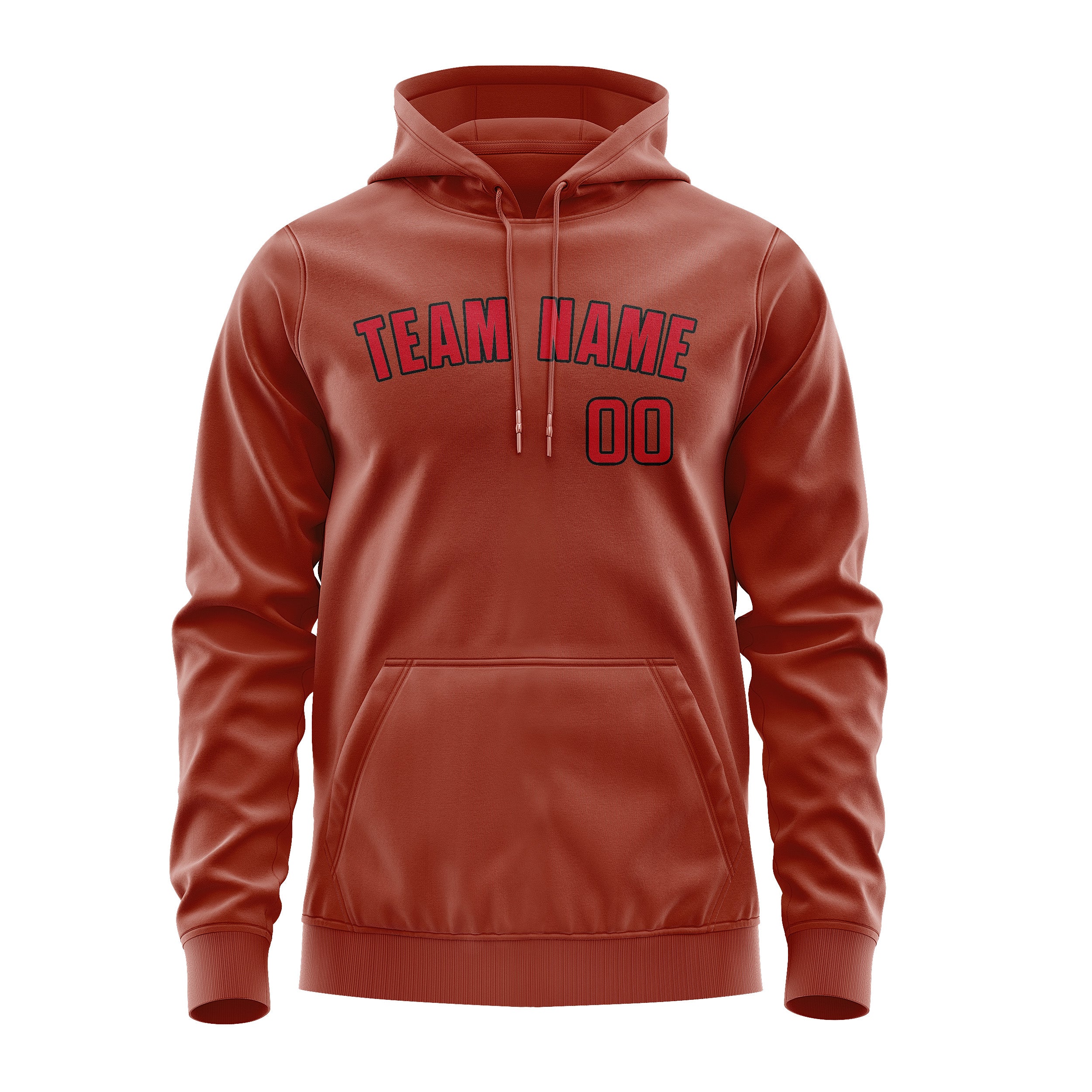 Maßgeschneidertes Korallenrot Rot Hoodie