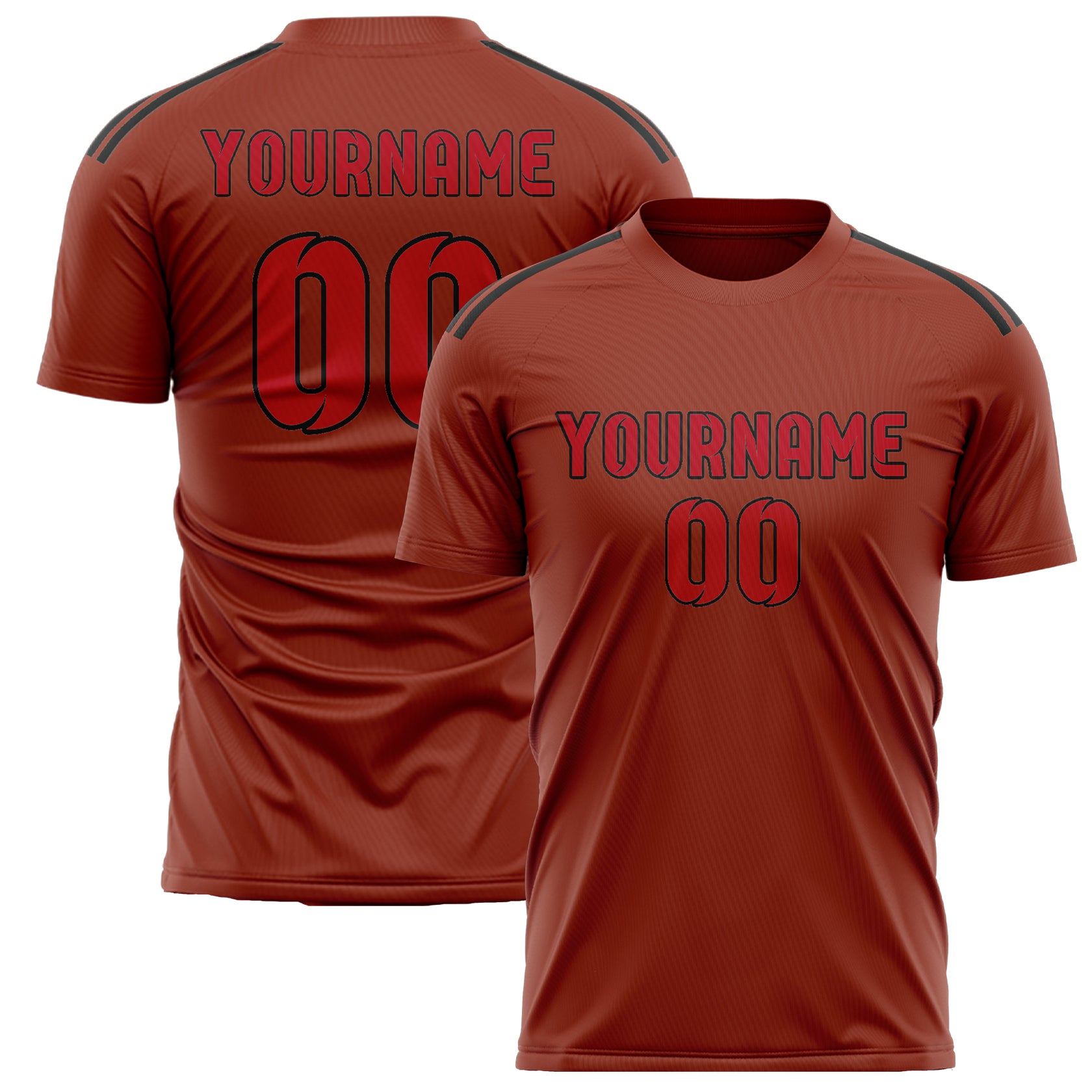 Benutzerdefiniertes Professionelles Korallenrot Rot Fußballtrikot