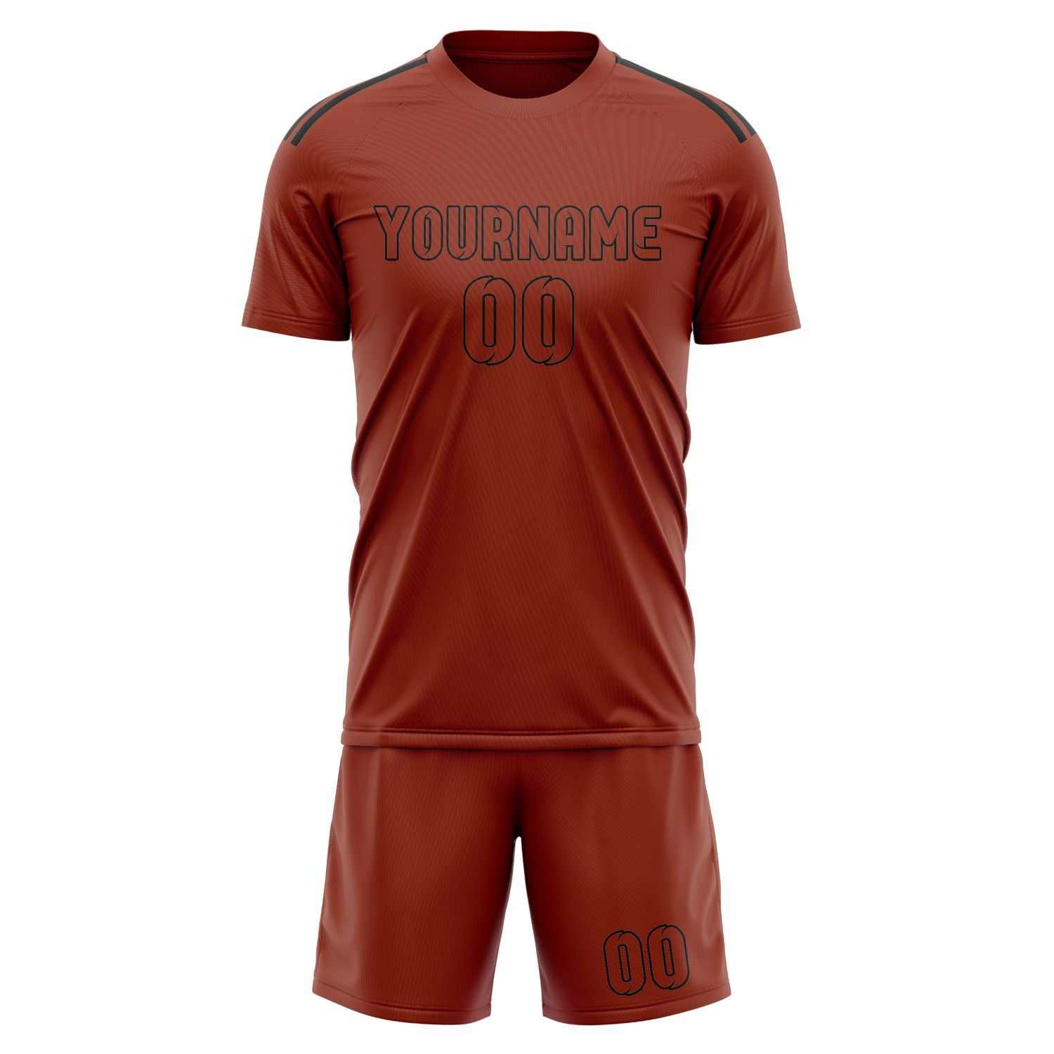 Maßgeschneidertes Professionelles Korallenrot Korallenrot Fußballtrikot-Set