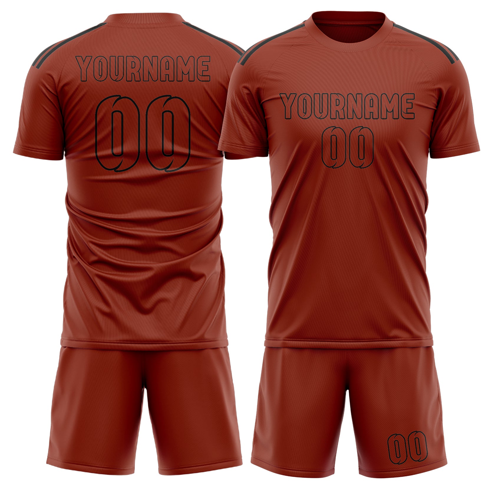 Maßgeschneidertes Professionelles Korallenrot Korallenrot Fußballtrikot-Set