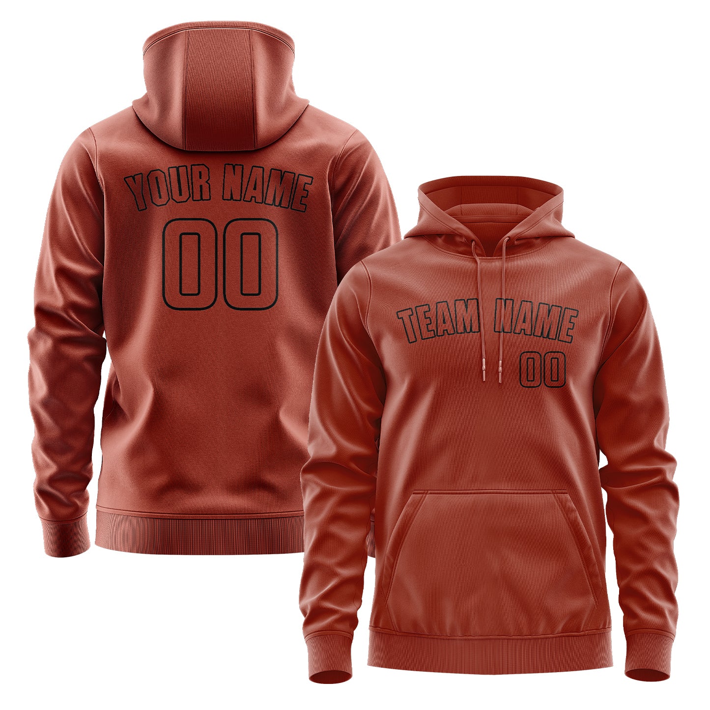 Maßgeschneidertes Korallenrot Korallenrot Hoodie
