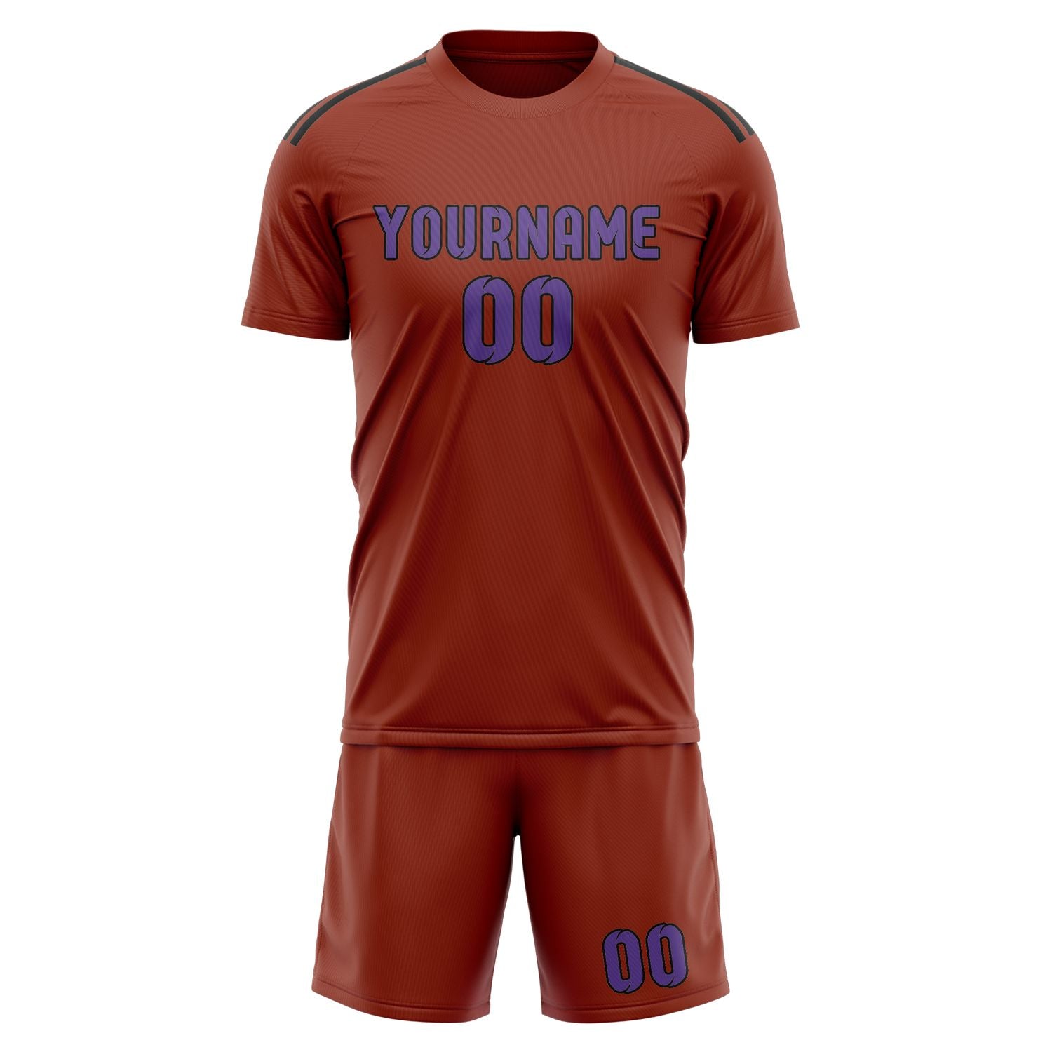 Maßgeschneidertes Professionelles Korallenrot Lavendel Fußballtrikot-Set