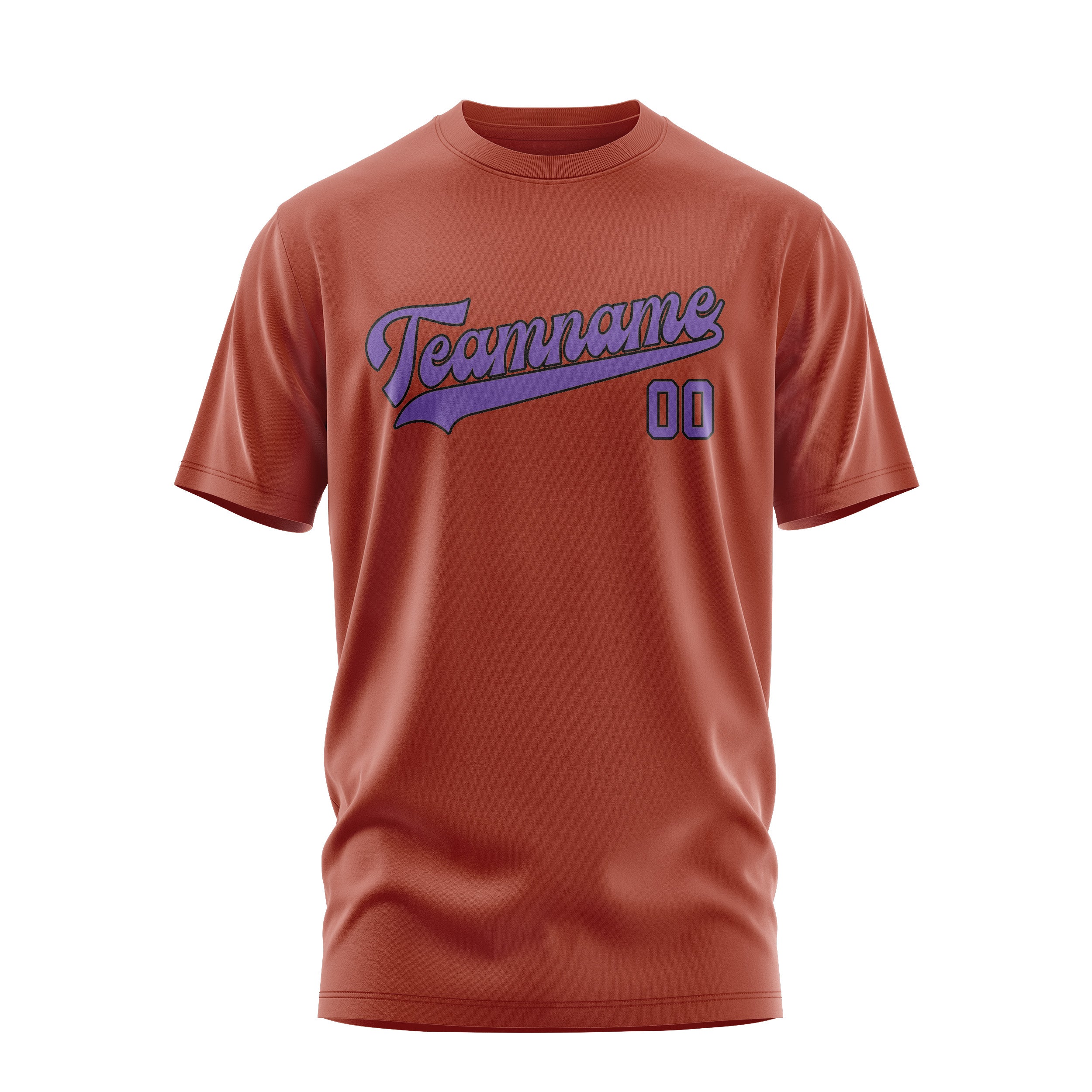 Maßgeschneidertes Korallenrot Lavendel T-Shirt