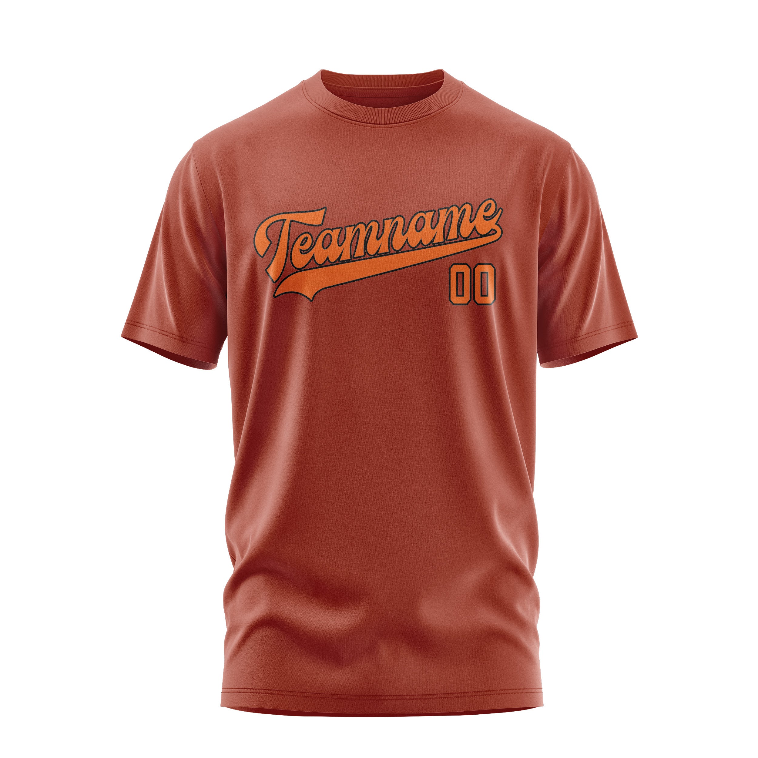 Maßgeschneidertes Korallenrot Orange T-Shirt