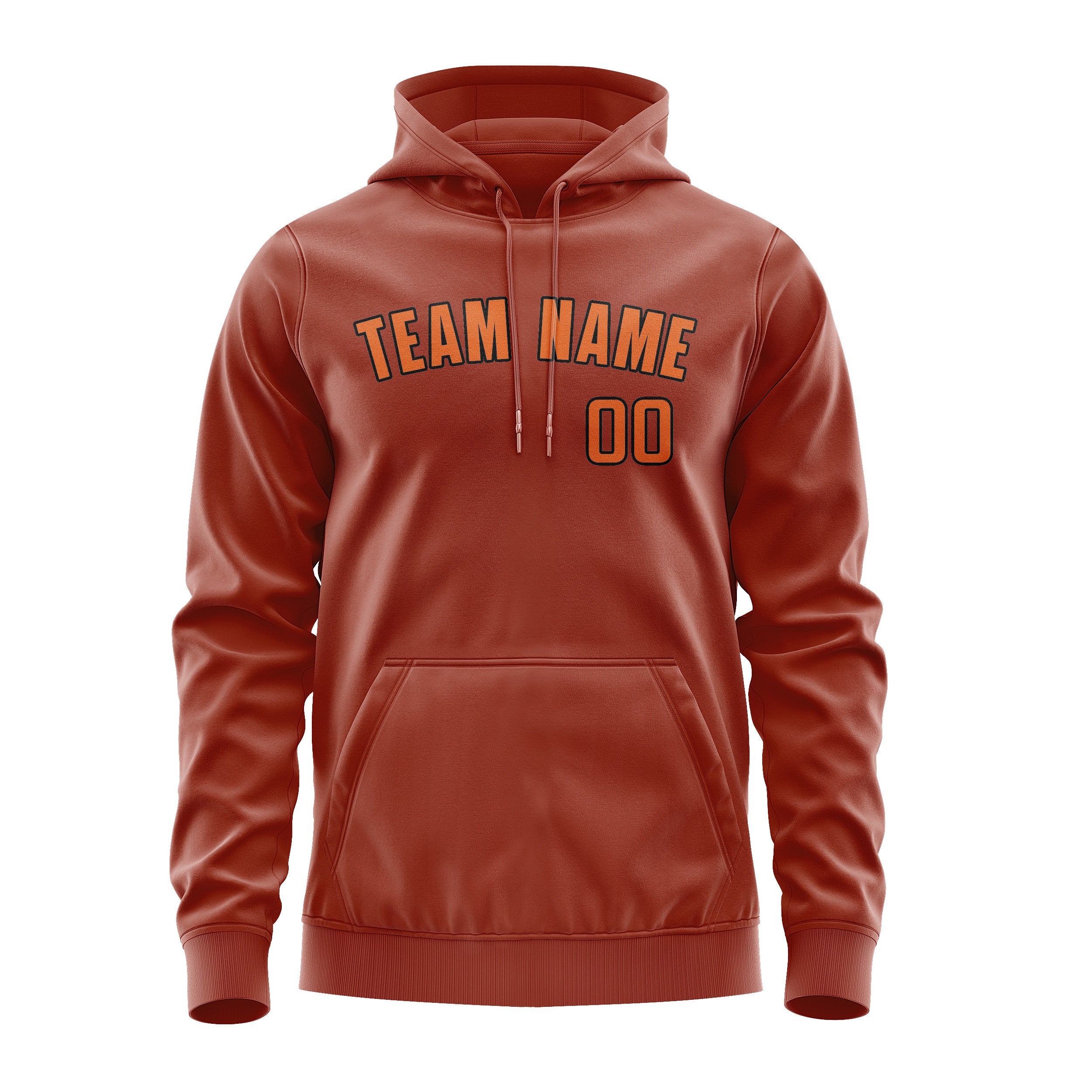 Maßgeschneidertes Korallenrot Orange Hoodie