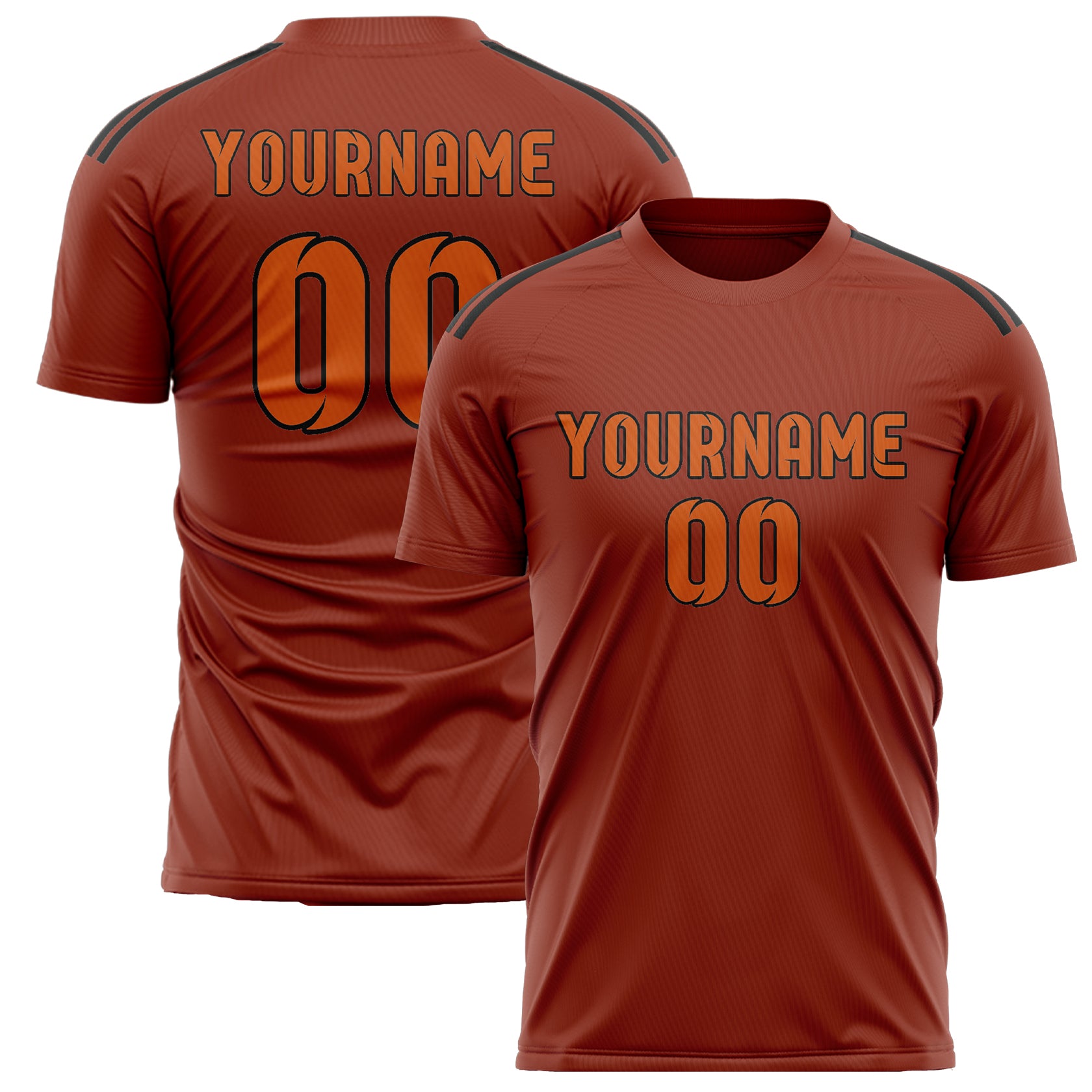 Benutzerdefiniertes Professionelles Korallenrot Orange Fußballtrikot