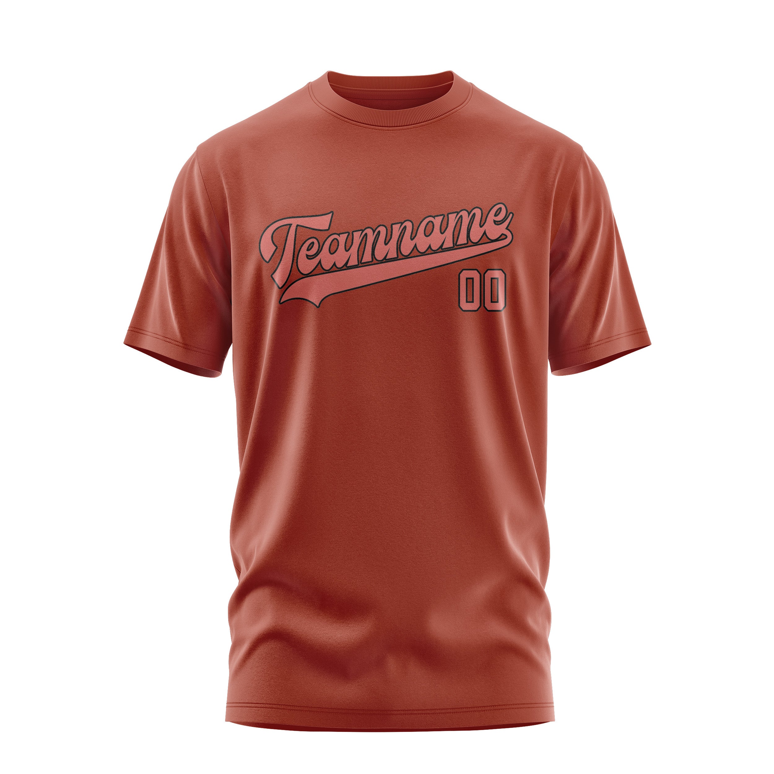 Maßgeschneidertes Korallenrot Kupferrose T-Shirt