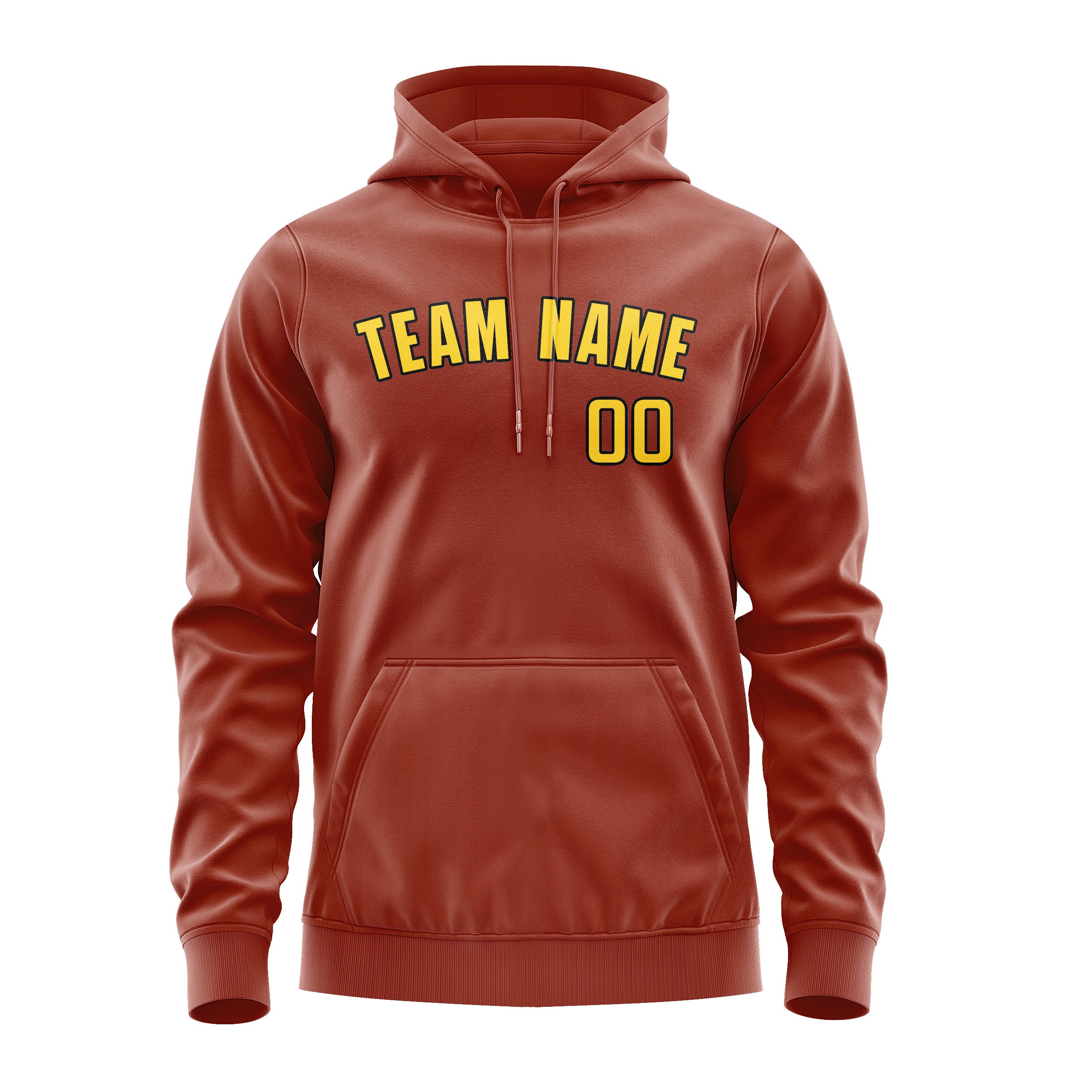Maßgeschneidertes Korallenrot Gold Hoodie
