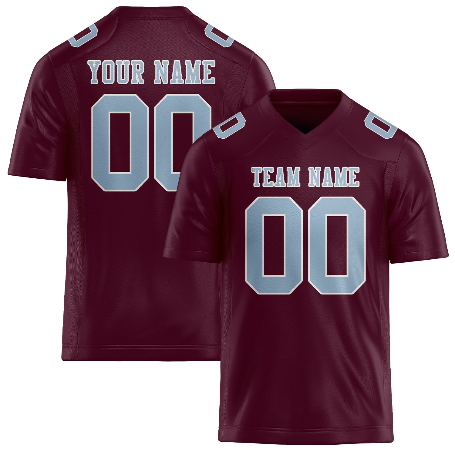 Maßgeschneidertes Professionelles Korallenrot Hellblau Rugbytrikot