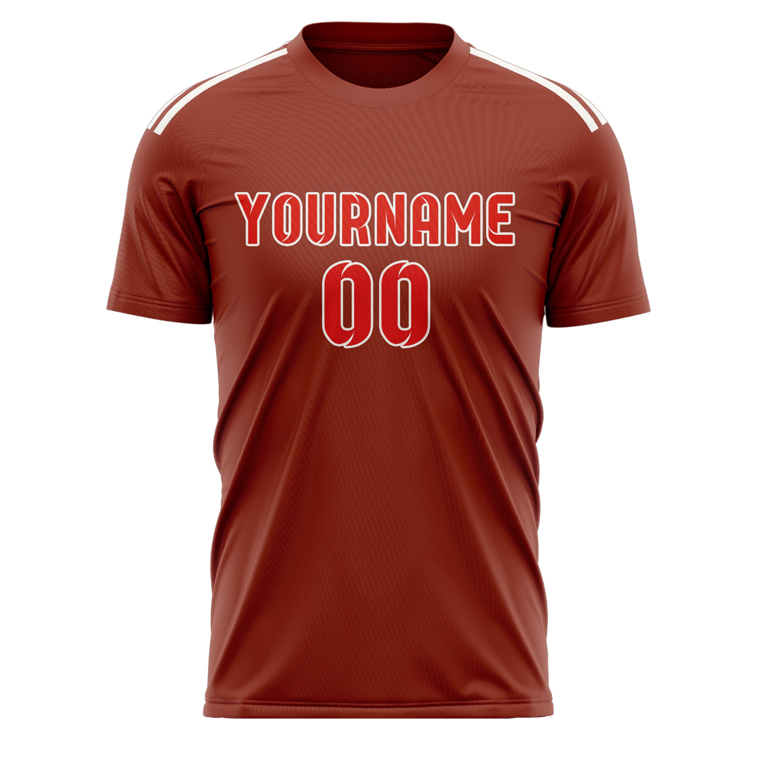 Benutzerdefiniertes Professionelles Korallenrot Orangerot Fußballtrikot