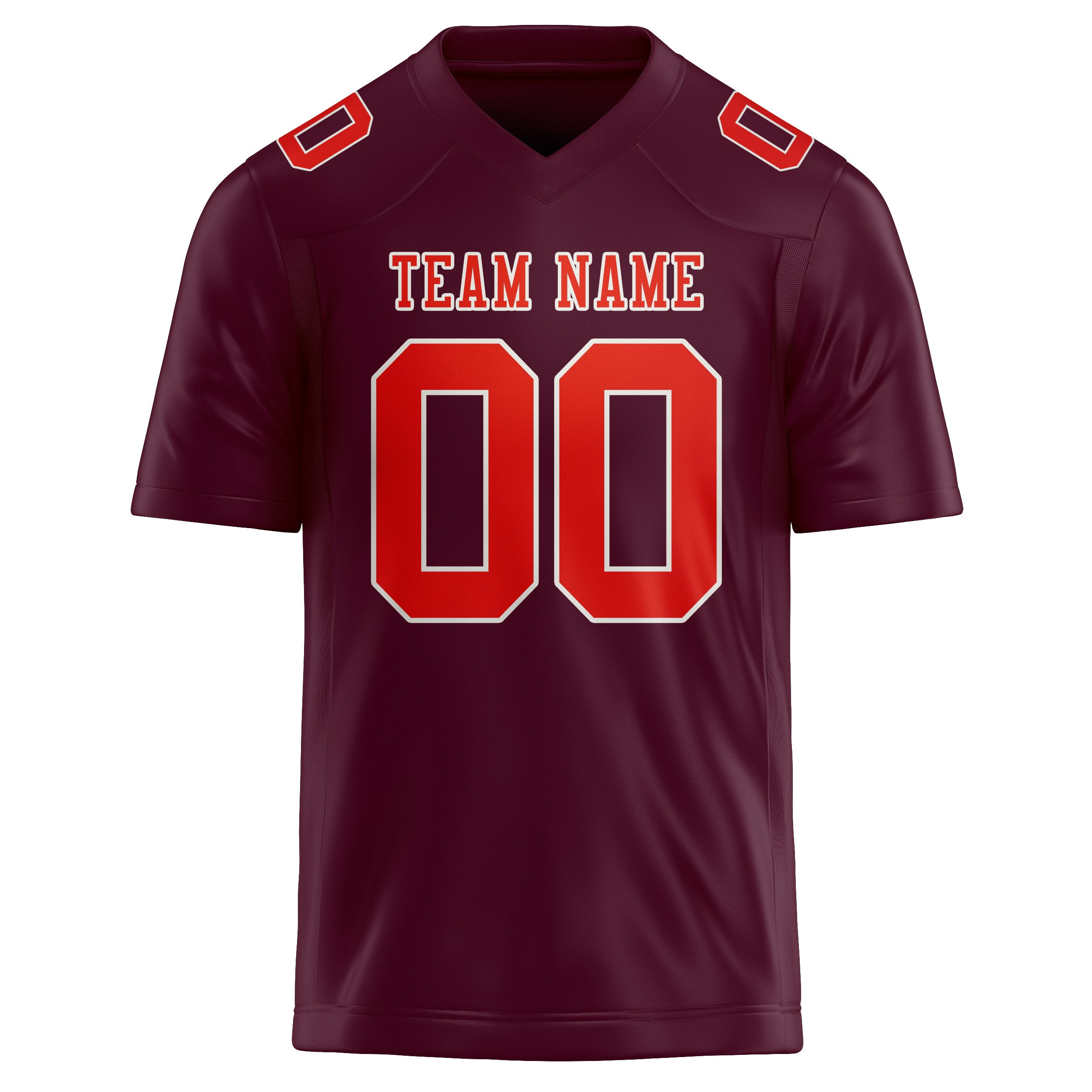Maßgeschneidertes Professionelles Korallenrot Orangerot Rugbytrikot