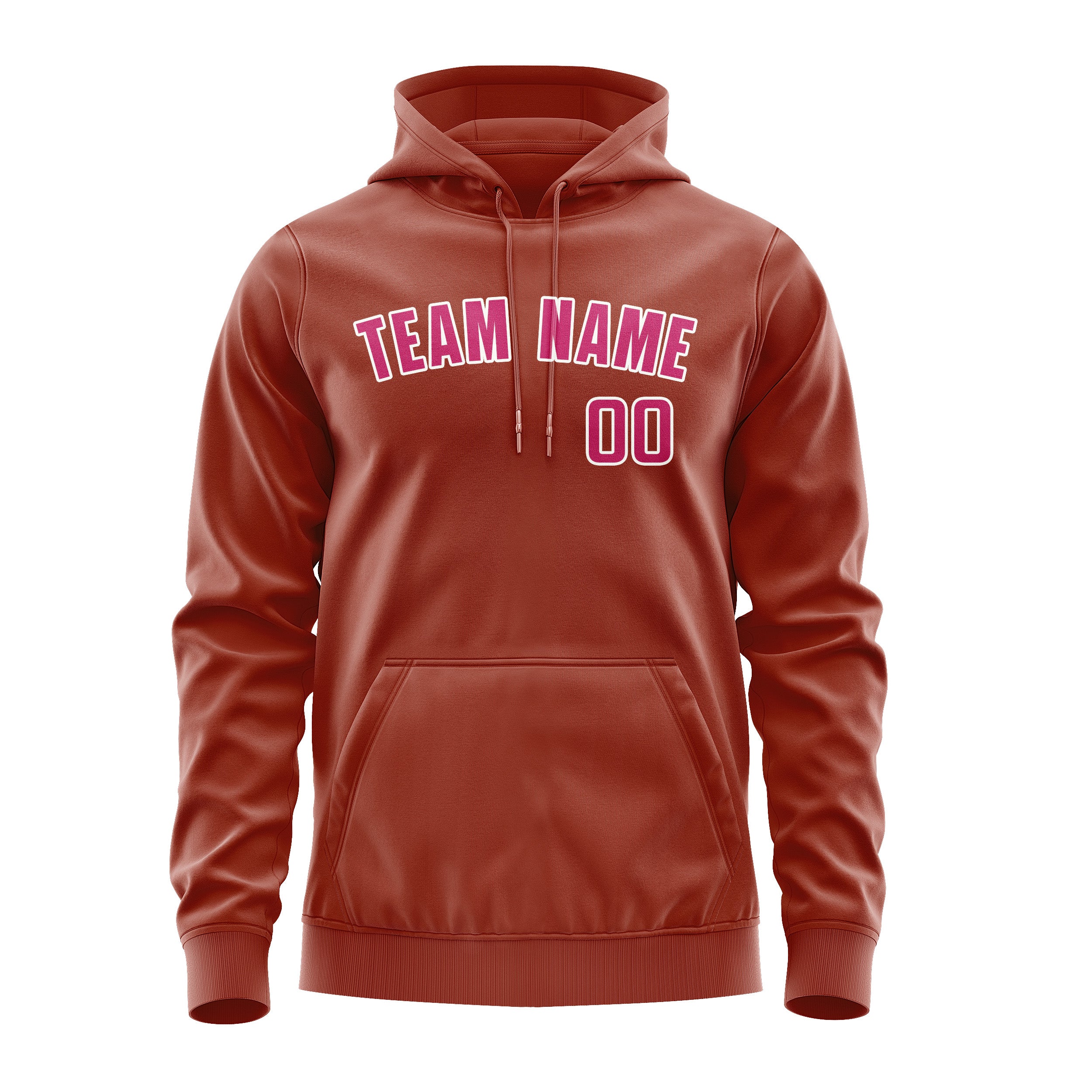 Maßgeschneidertes Korallenrot Rosarot Hoodie